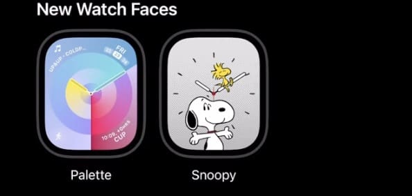 The Peanuts Watch Face in watch OS 10