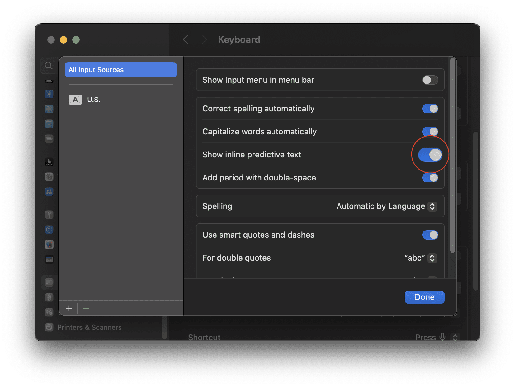 How to Turn off Predictive Text in macOS Sonoma - 3