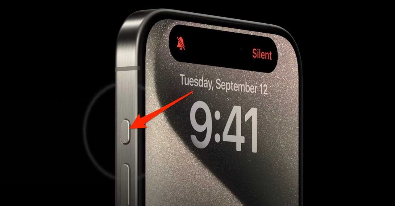 The iPhone 15 Action Button on the device