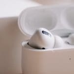 Photo of AirPods in a charging case