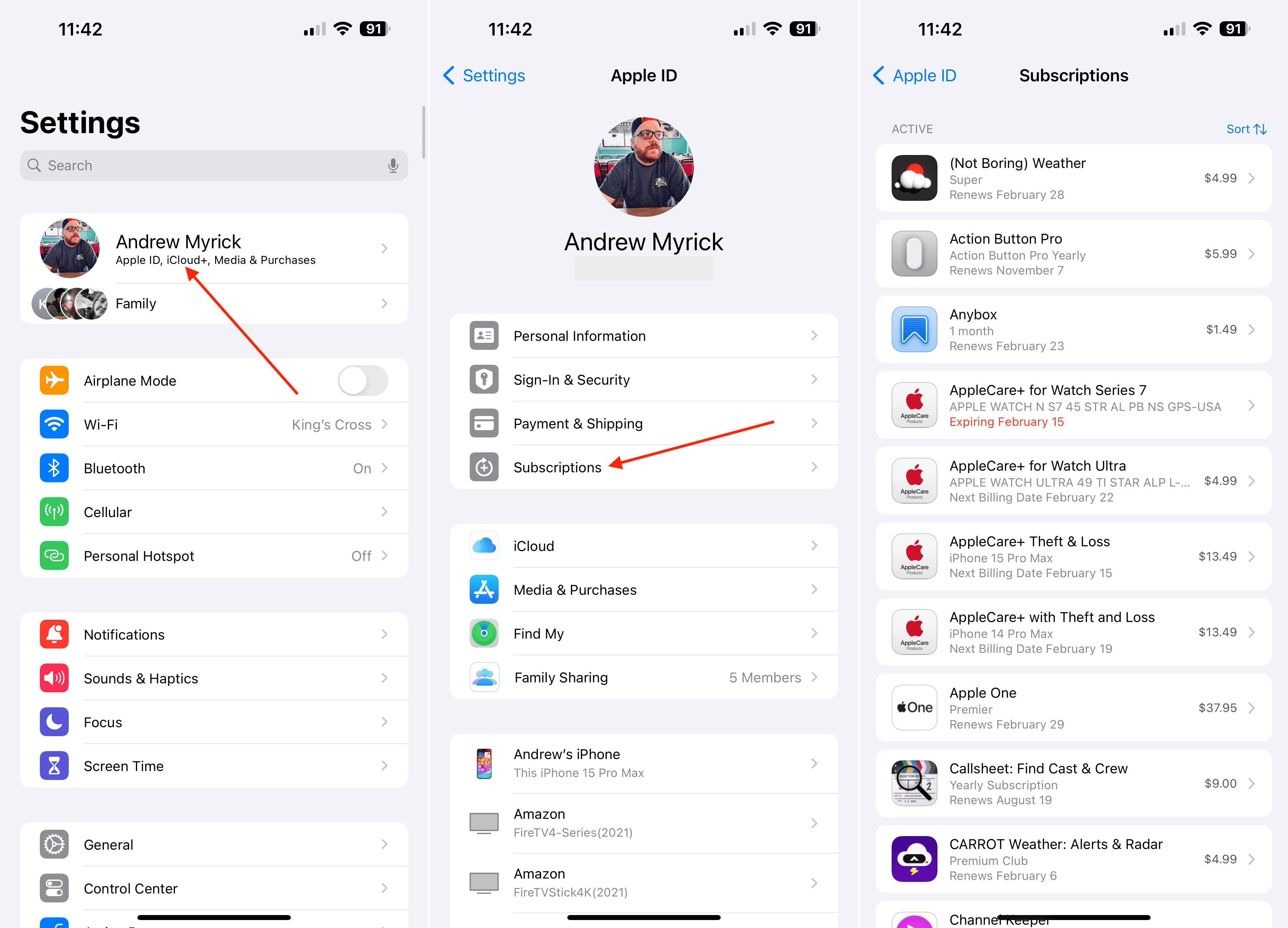 Check app subscriptions on iPhone - 1