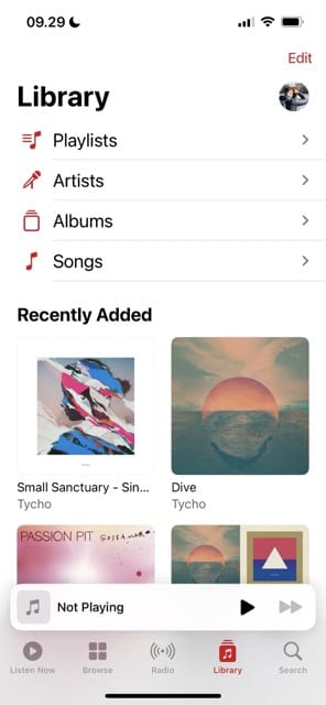 Choose your playlist in Apple Music