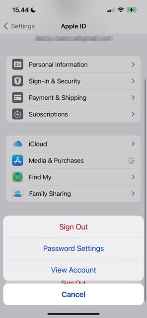 Sign Out of Your Apple Media + Purchases