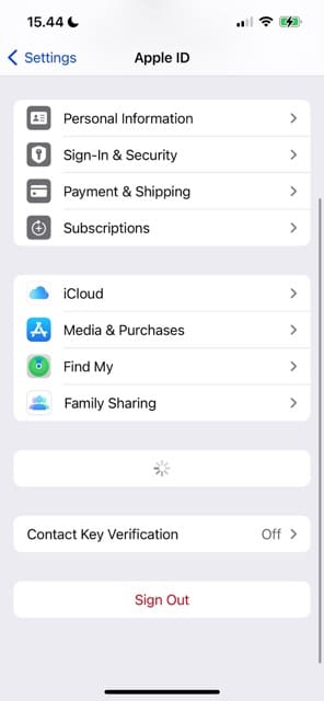 Select Media and Purchases on iPhone