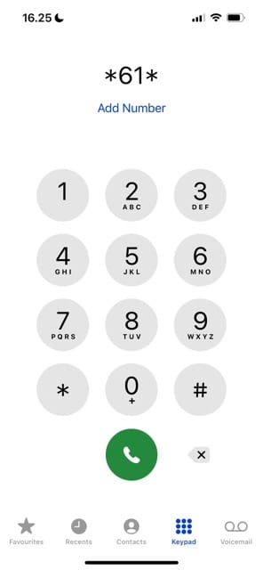 Type *61* on your iPhone to begin adjusting voicemail settings