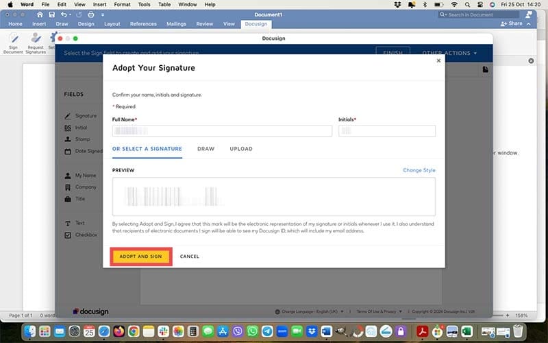 How to Add Docusign to Word on Mac 8