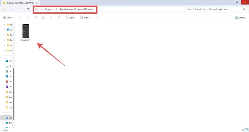 Wirelessly Transfer Files from iPhone to Windows Devices 5