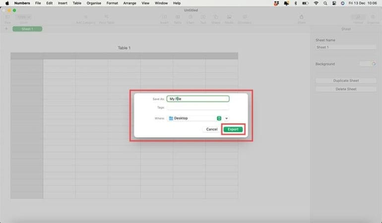 How to Export an Apple Numbers File to Microsoft Excel - AppleToolBox