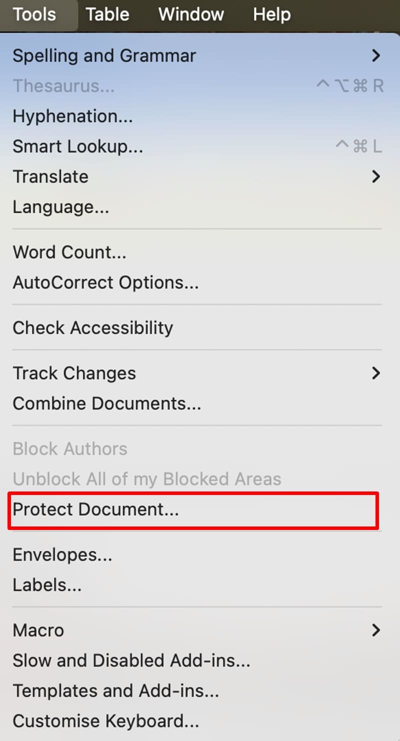 How to Remove Personal Info from Word Doc (Mac) 1