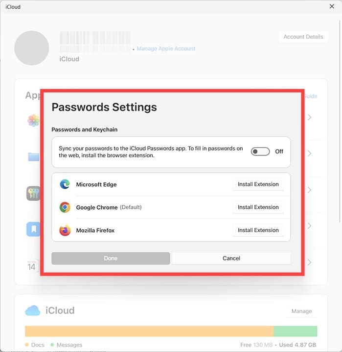 How to Set Up iCloud Passwords on a Windows PC 8