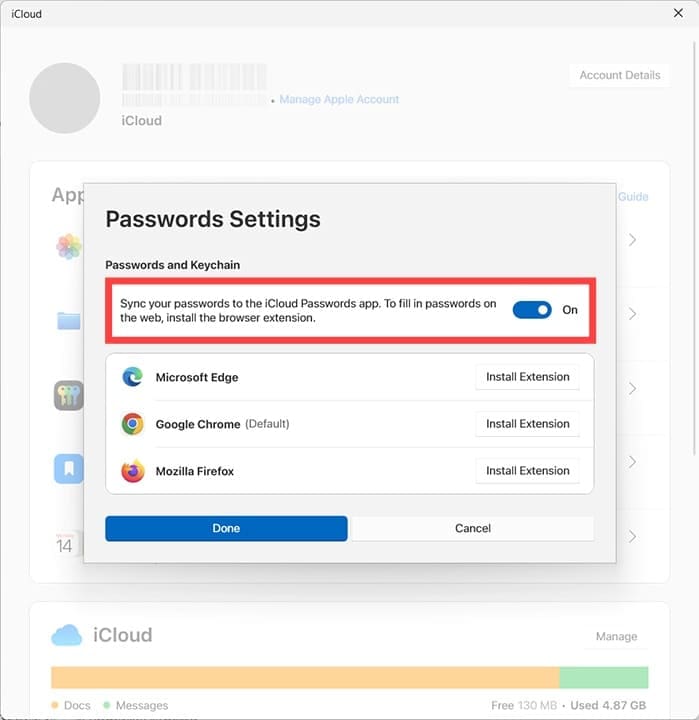 How to Set Up iCloud Passwords on a Windows PC 9
