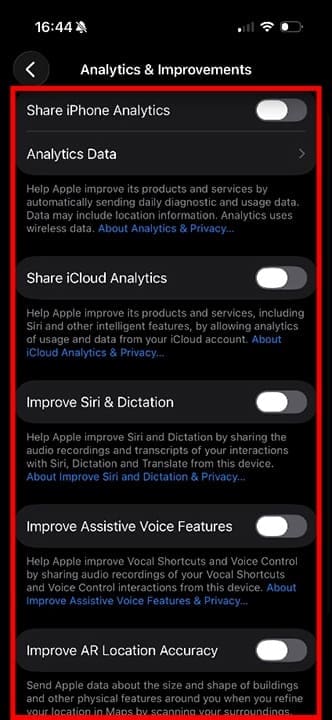 How to Stop Sharing Analytics in iOS 26 2