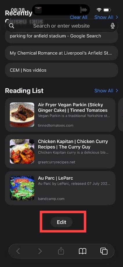 How to Get Rid of Reading List in Safari 3